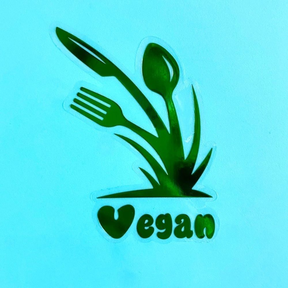 20 Wholesale Foil & Clear Lot of Vegan Green Waterproof Stickers Car Tumbler